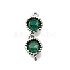 Brass Pave Cubic Zirconia Connector Charms KK-N289-26-2