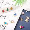 24Pcs 12 Colors Glass Rhinestone Pendants FIND-TA0001-90-6