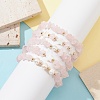 5Pcs 5 Style Natural Rose Quartz Chips Stretch Bracelets Set BJEW-JB09551-02-4