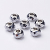 Electroplate Glass European Beads GDA002-33-1