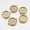 Zinc Alloy Cabochon Connector Settings LS-PALLOY-A15774-AG-FF-1