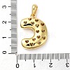 Brass Micro Pave Cubic Zirconia Pendants KK-E061-03G-03-3