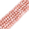 Anti-Tarnish Electroplate Rondelle Glass Beads Strands EGLA-T021-3mm-17-15-1