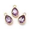 Faceted Glass Rhinestone Pendants GLAA-I051-A07-2