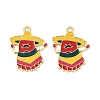 Cinco De Mayo Theme Alloy Enamel Pendants ENAM-V001-05R-G-1