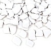 Nuggets Shape Porcelain Mosaic Tiles PW-WGF837F-01-1