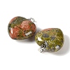 Natural Unakite Pendants GG-CBAA0EE-04P-02-2