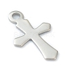 Non-Tarnish 304 Stainless Steel Tiny Cross Charms STAS-H149-05P-1