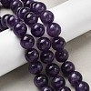 Round Natural Amethyst Gemstone Bead Strands G-J333-01-12mm-5