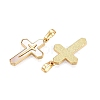 Brass & Shell Pendants KK-N254-209G-2