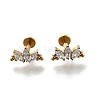 F136 Titanium Clear Cubic Zirconia Labrets AJEW-D302-01G-2