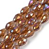 Transparent Electroplate Glass Beads Strands EGLA-N013-T4mm-B16-1