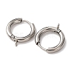 201 Stainless Steel Hoop Earring Findings STAS-D379-06D-P-2