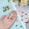 30Pcs Millefiori Glass Pendants PALLOY-AR00045-3