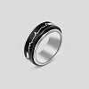 Rotatable 304 Stainless Steel Finger Rings FS-WGF1F3F-07-1