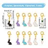 Alloy Enamel Pendant Locking Stitch Markers HJEW-AB00125-2