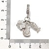 Rack Plating Alloy Crystal Rhinestone European Dangle Charms PALLOY-P307-12AS-3