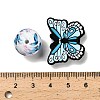 25Pcs Butterfly & Round Silicone Focal Beads SIL-L005-02A-4