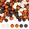 GOMAKERER 120Pcs 3 Colors Wood European Beads WOOD-GO0001-10-1