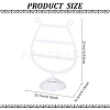 3-Tier PP Plastic Earring Display Stands EDIS-WH0012-28B-2