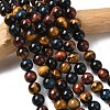 Natural Tiger Eye Beads Strands X-G-F173-14-10mm-1