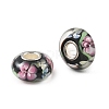 Lampwork & Brass Core European Beads LAMP-P019-01P-09-2