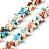 Spray Painted Synthetic Turquoise Beads Strands UNKW-T001-11I-4