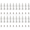 20Pcs Zinc Alloy Spikes Screwback Studs FIND-GF0008-53A-1