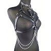 Black PU Leather Chest Harness Belts FS-WG16471-01-2