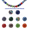 30Pcs Pave Disco Ball Beads RB-YW0001-14G-5
