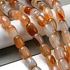 Natural Banded Agate/Striped Agate Beads Strands G-A223-D12-01D-1