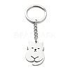 Animal 304 Stainless Steel Pendant Keychains KEYC-P017-A01-1