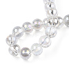 Electroplate Transparent Glass Beads Strands GLAA-T032-T10mm-AB13-2