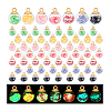 70Pcs 7 Colors Luminous Glass & PVC Paillette & Alloy Pendants FIND-PH0027-31-6