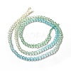 Transparent Gradient Color Glass Beads Strands X-GLAA-H021-01B-24-4