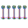 304 Stainless Steel Round Threadless Labrets for Women Men WG9B6EB-27-1