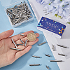 96Pcs 6 Size 304 Stainless Steel Slide On End Clasp Tubes STAS-SC0007-72-3