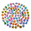 Eye Printed Glass Cabochons GGLA-BT0001-01-1