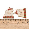 Christmas Alloy Enamel Pendants ENAM-I081-01KCG-07-3