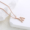 Stainless Steel Letter Pendant Necklaces for Women Men GR8130-13-1