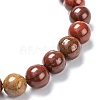 Natural Carnelian Stretch Beaded Bracelets G-A185-01K-3