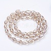 Electroplate Glass Beads Strands X-EGLA-D015-15x10mm-25-1