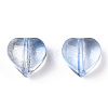 Transparent Spray Painted Glass Beads GLAA-R211-02-B02-3