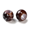 Spray Painted ABS Plastic European Beads KY-G033-01B-12-2