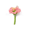 Glass Seed Beaded Flower Pendants PALLOY-MZ01171-2