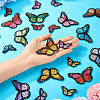 27Pcs 27 Style Butterfly Embroidered Cloth Iron on Patches DIY-TAC0020-39-7