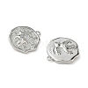 Christmas Brass Micro Pave Clear Cubic Zirconia Pendants KK-A280-03B-P-2