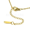 Ion Plating(IP) Rectangle with Initial Letter 304 Stainless Steel Pendant Necklace NJEW-R265-04G-I-4