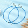2Pcs 2 Style Moon & Star Brass & Glass Seed Beaded Necklace Set for Women NJEW-JN04394-2