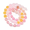 Cherry Quartz Glass  & Dyed Natural White Jade Beads Strands G-Z135-B01-4